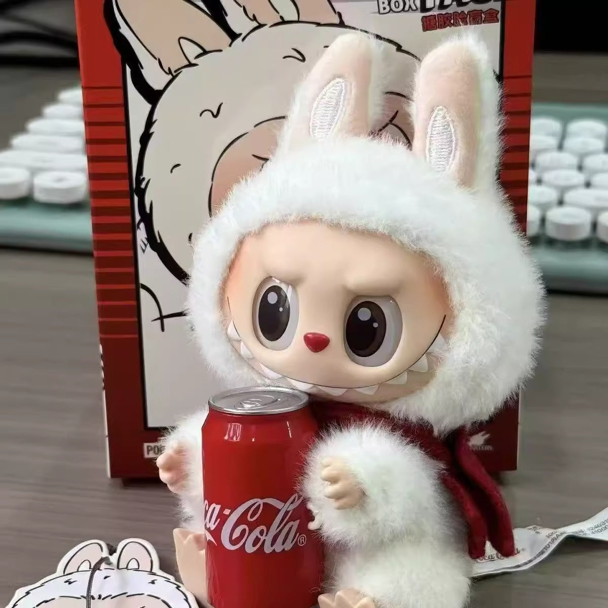 The Monsters Labubu Coca Cola Vinyl Face Plush Doll Pendant
