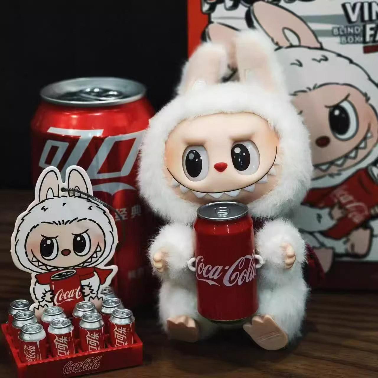 The Monsters Labubu Coca Cola Vinyl Face Plush Doll Pendant