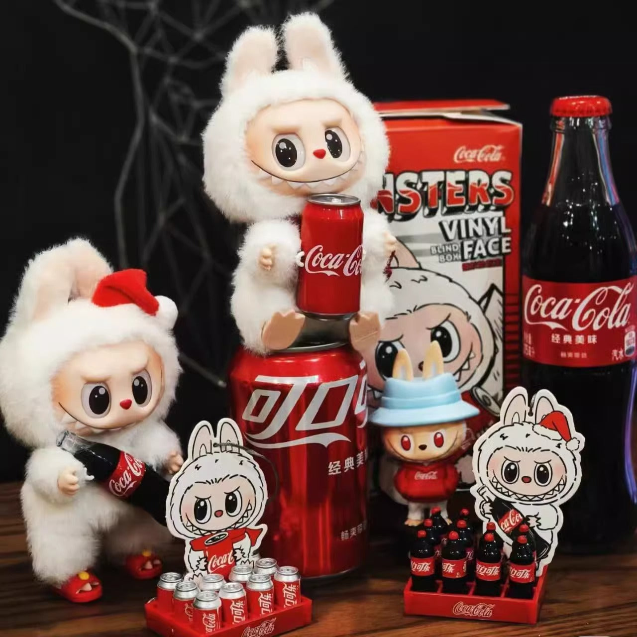 The Monsters Labubu Coca Cola Vinyl Face Plush Doll Pendant